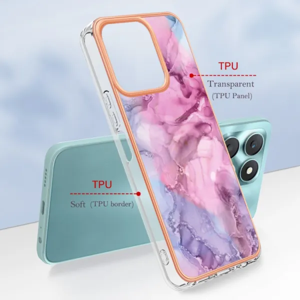 IMD MARBLE Ochranný kryt pre Honor X6b PINK