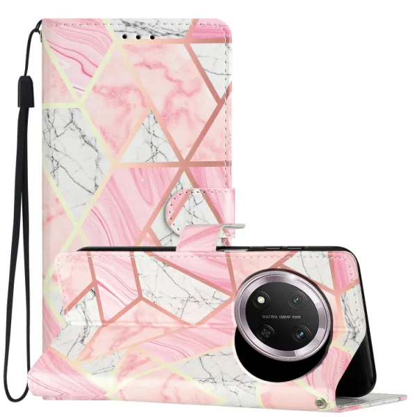 ART Peňaženkový kryt pre Honor Magic7 Lite 5G PINK MARBLE