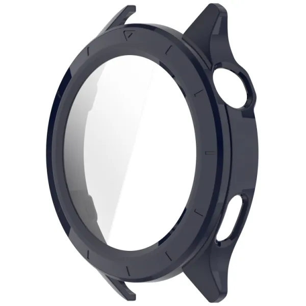 PC FULL COVER Plastový kryt so sklom pre Xiaomi Watch S4 tmavomodrý