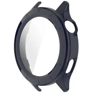 PC FULL COVER Plastový kryt so sklom pre Xiaomi Watch S4 tmavomodrý