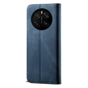 DENIM Peňaženkový kryt pre Honor Magic7 Pro 5G modrý