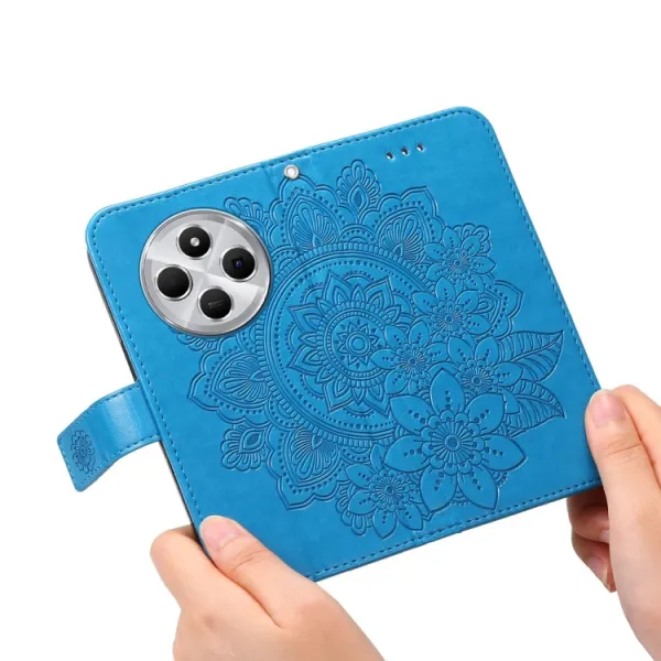 ART MANDALA Peňaženkový kryt pre Xiaomi Redmi 14C / Poco C75 modrý