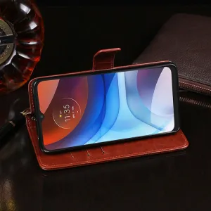 IDEWEI Peňaženkový kryt Motorola Moto E7 Power / E7i Power biely