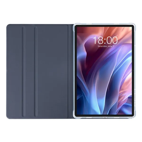 LEATHER Zaklápací kryt pre Teclast T65 Max tmavomodrý