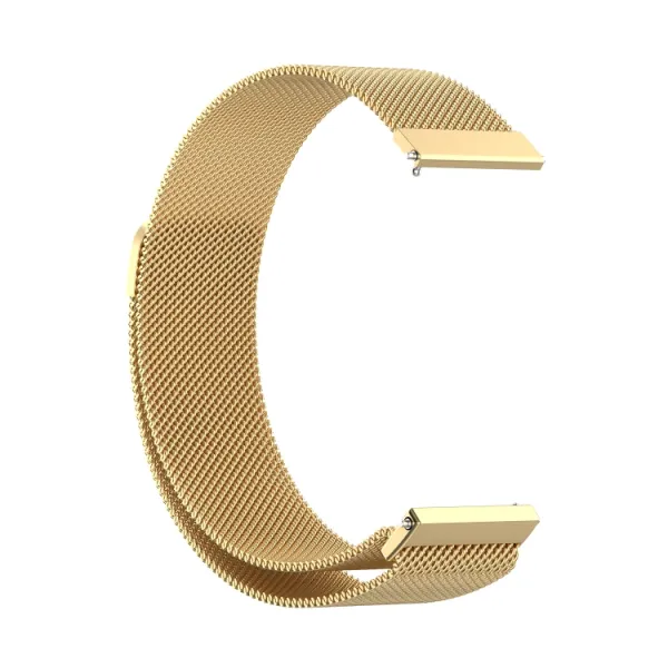 MILANESE Kovový univerzálny remienok pre hodinky so šírkou 22mm zlatý