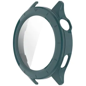 PC FULL COVER Plastový kryt so sklom pre Xiaomi Watch S4 tmavozelený