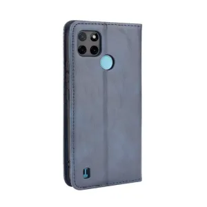 BUSINESS Peňaženkový kryt pre Realme C21Y / C25Y modrý