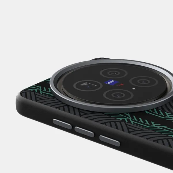 ABEEL RELIEF Ochranný kryt pre Vivo X200 Pro 5G BLACK GREEN