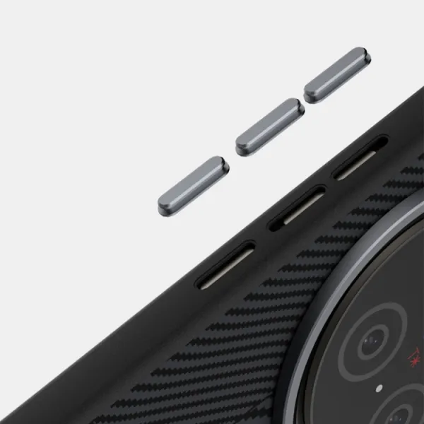 ABEEL RELIEF Ochranný kryt pre Vivo X200 Pro 5G CARBON BLACK
