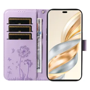 ART DANDELION Peňaženkové puzdro pre Honor Magic7 Lite 5G fialové