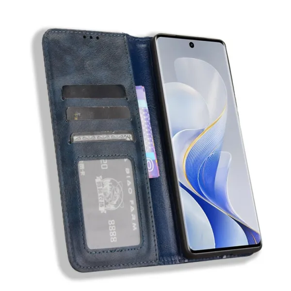 BUSINESS Peňaženkový kryt pre Vivo V40 5G modrý