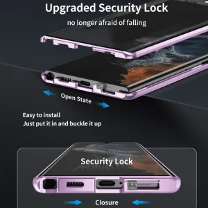 Magnetický kryt 360 pre Samsung Galaxy S25 Ultra 5G zlatý