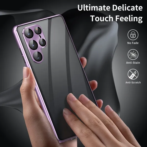 Magnetický kryt 360 pre Samsung Galaxy S25 Ultra 5G zlatý