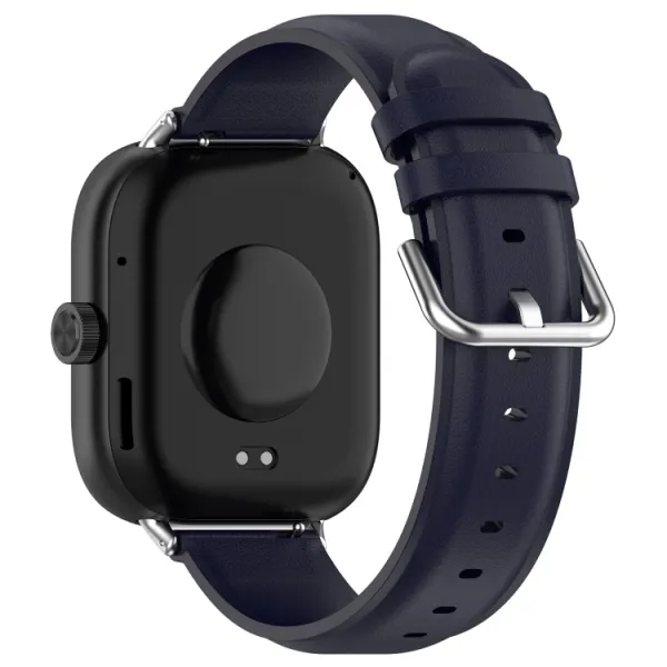 LEATHER Kožený remienok pre Xiaomi Redmi Watch 5 tmavomodrý