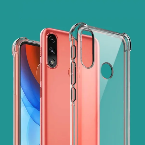 IMAK Ochranný silikónový kryt + fólia Motorola Moto E7 Power priehľadný