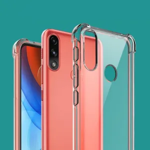 IMAK Ochranný silikónový kryt + fólia Motorola Moto E7 Power priehľadný