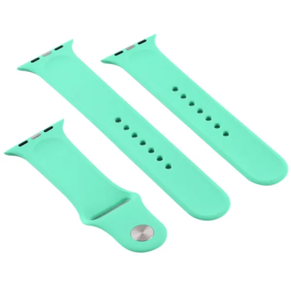 BUTTERFLY Silikónový remienok Apple Watch 9 / 8 / 7 (41mm) / 6 / SE / 5 / 4 (40mm) / 3 / 2 / 1 (38mm) svetlozelený