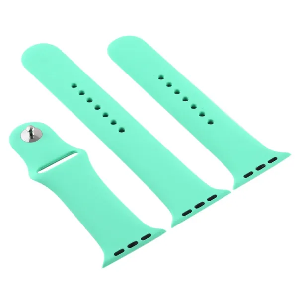 BUTTERFLY Silikónový remienok Apple Watch 9 / 8 / 7 (41mm) / 6 / SE / 5 / 4 (40mm) / 3 / 2 / 1 (38mm) svetlozelený