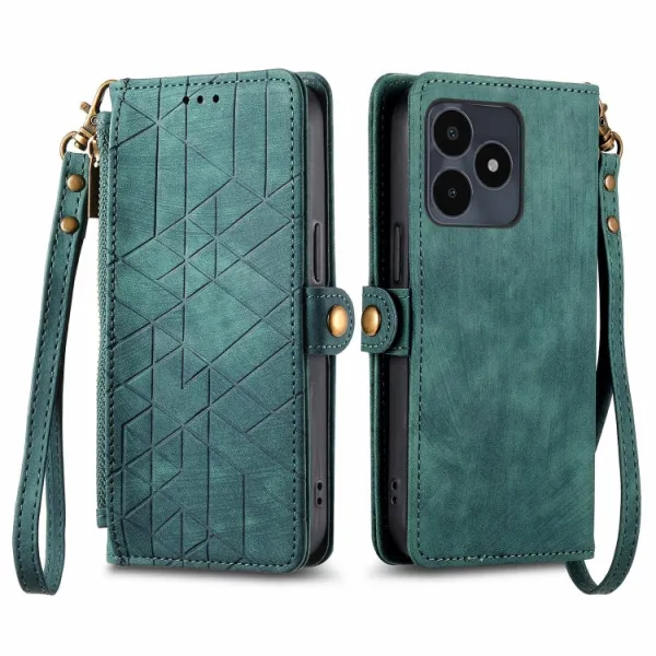 GEOM Peňaženkové puzdro pre Realme Note 50 zelené