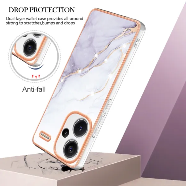 IMD MARBLE Ochranný kryt Xiaomi Redmi Note 13 Pro+ 5G WHITE