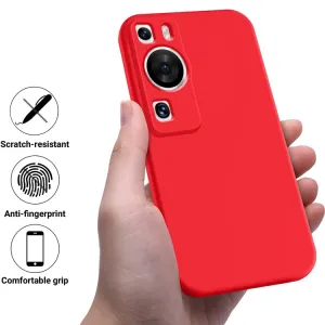 RUBBER Ochranný kryt pre Huawei P60 Pro červený
