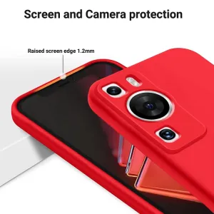 RUBBER Ochranný kryt pre Huawei P60 Pro červený