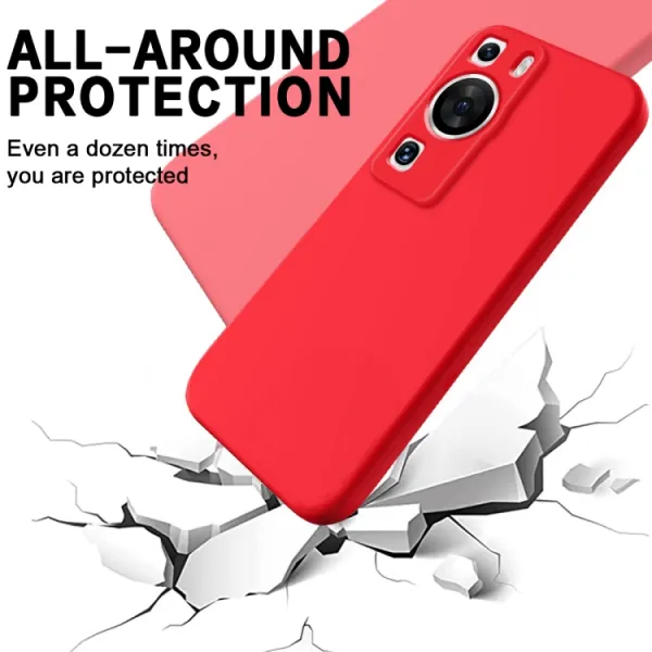 RUBBER Ochranný kryt pre Huawei P60 Pro červený