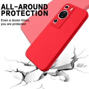 RUBBER Ochranný kryt pre Huawei P60 Pro červený