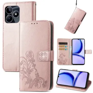 ART FLOWERS Peňaženkový obal pre Realme C53 svetloružový