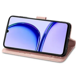 ART FLOWERS Peňaženkový obal pre Realme C53 svetloružový