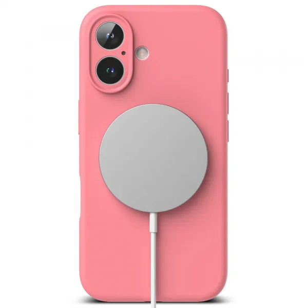 RINGKE SILICONE MAGSAFE Ochranný kryt Apple iPhone 16 PINK