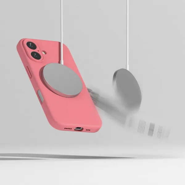 RINGKE SILICONE MAGSAFE Ochranný kryt Apple iPhone 16 PINK