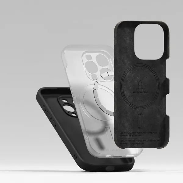 RINGKE SILICONE MAGSAFE Ochranný kryt Apple iPhone 16 Pro BLACK