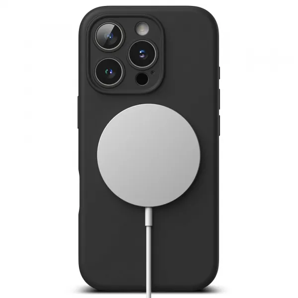 RINGKE SILICONE MAGSAFE Ochranný kryt Apple iPhone 16 Pro BLACK