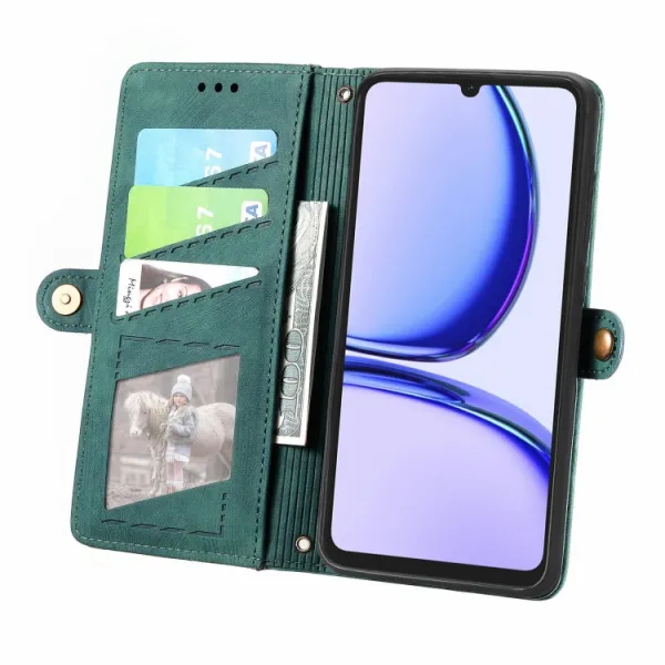 GEOM Peňaženkové puzdro pre Realme Note 50 zelené