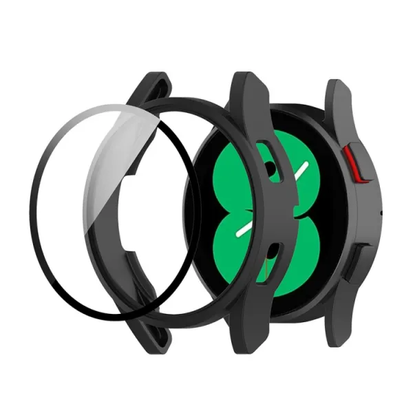 PC FULL COVER Plastový kryt so sklom pre Samsung Galaxy Watch FE čierny