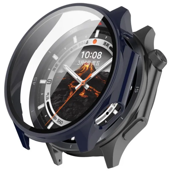 PC FULL COVER Plastový kryt so sklom pre OnePlus Watch 3 modrý