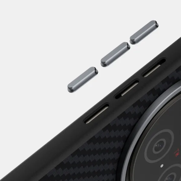 ABEEL C CARBON Ochranný kryt pre Vivo X200 Pro 5G BLACK RED