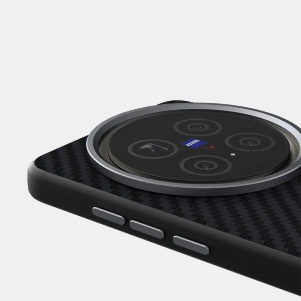 ABEEL C CARBON Ochranný kryt pre Vivo X200 Pro 5G BLACK RED