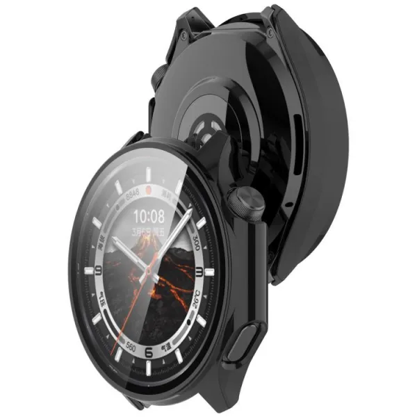 PC FULL COVER Plastový kryt so sklom pre OnePlus Watch 3 čierny