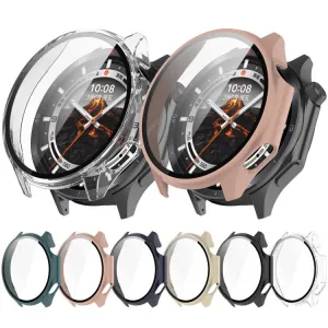 PC FULL COVER Plastový kryt so sklom pre OnePlus Watch 3 modrý