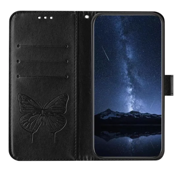 ART BUTTERFLY Peňaženkový obal pre Honor 400 Lite 5G čierny
