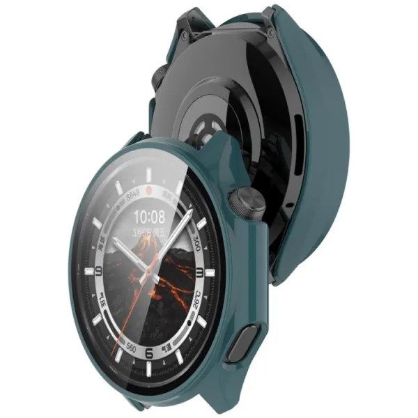PC FULL COVER Plastový kryt so sklom pre OnePlus Watch 3 zelený