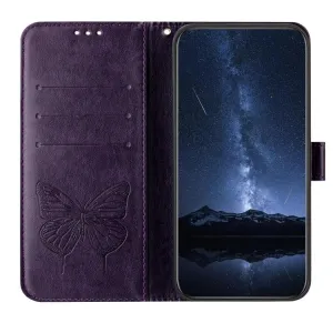 ART BUTTERFLY Peňaženkový obal pre Honor 400 Lite 5G tmavofialový