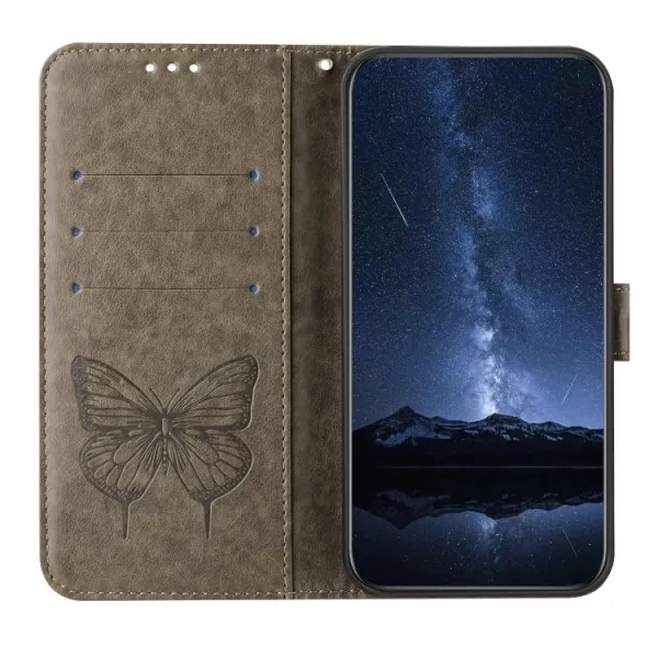 ART BUTTERFLY Peňaženkový obal pre Honor 400 Lite 5G šedý