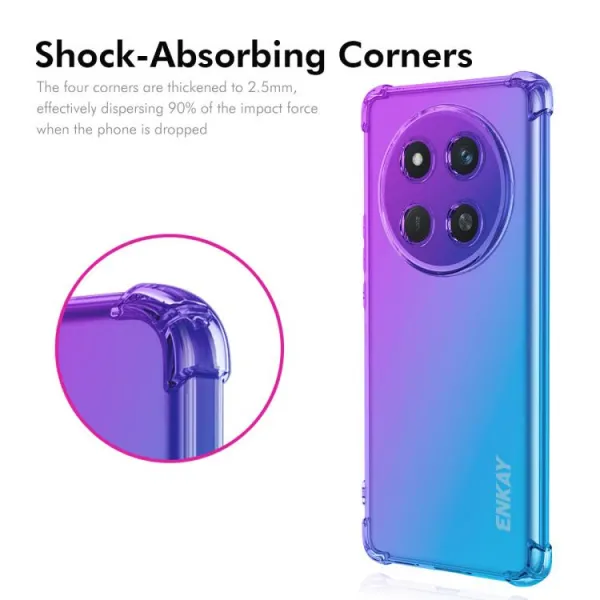 ENKAY GRADIENT Ochranný kryt pre Honor Magic7 Lite 5G PURPLE GOLD