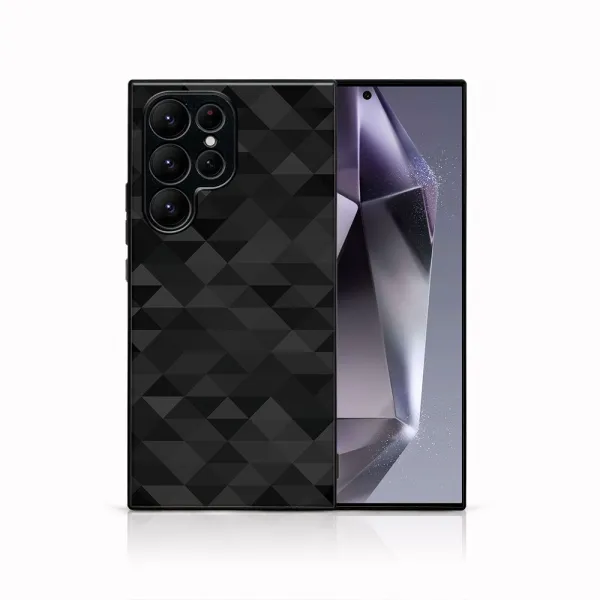 MY ART Ochranný kryt pre Samsung Galaxy S24 Ultra 5G BLACK TRIANGLES (232)