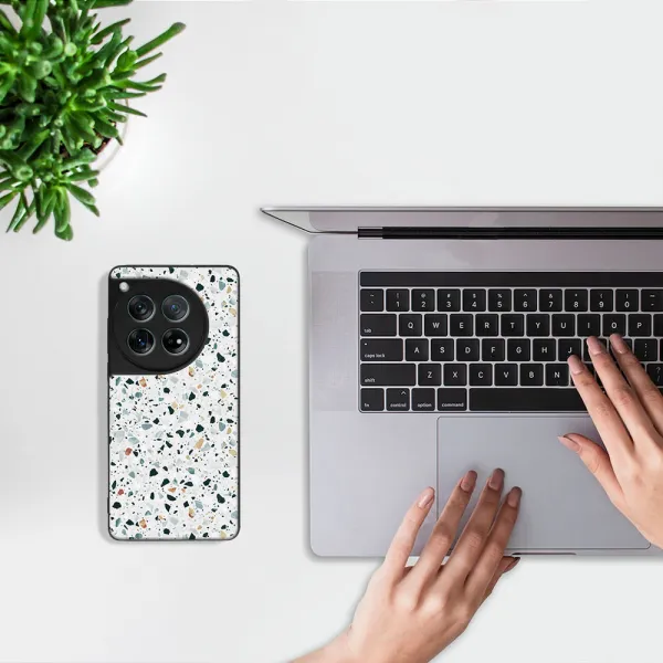 MY ART Ochranný kryt pre OnePlus 12 GREY TERRAZZO (163)