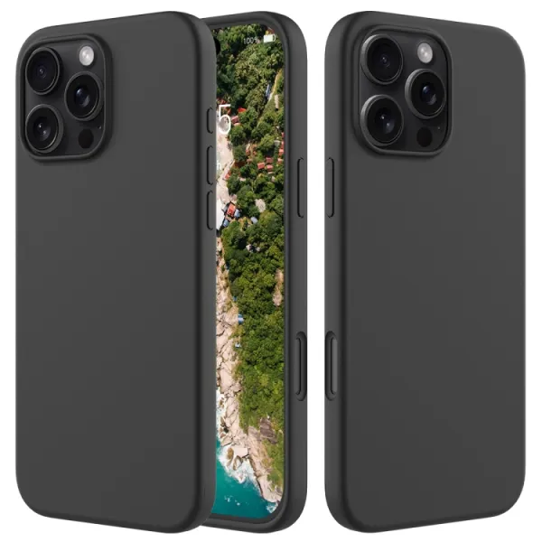 RUBBER Ochranný kryt pre Apple iPhone 16 Pro čierny