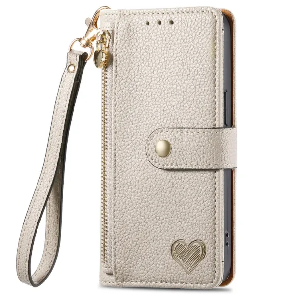HEART Peňaženkové puzdro pre Motorola Moto G75 5G šedé